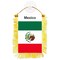 G128 Mexico Mexican Fringy Flag | Fringy Hanging Double Sided Flag with Suction Cup, Window and Car Rearview Mirror Decor